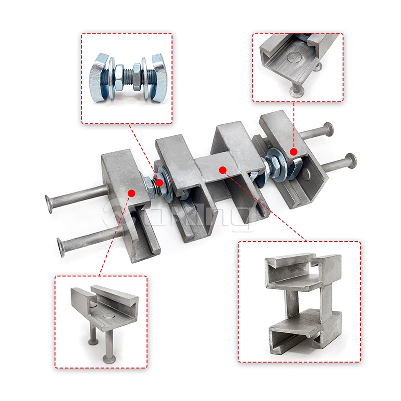 Acessórios de concreto pré -moldado China, fornecedores de OEM rebitados 49*30 fundidos no canal de canal de canal