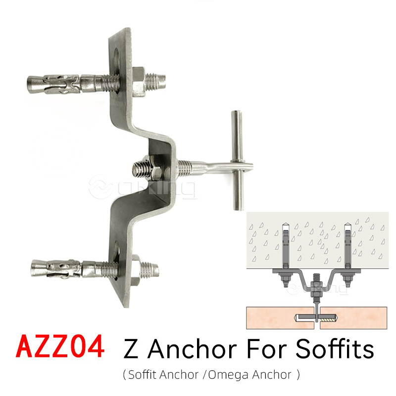 Suporte Omega de aço inoxidável AZZ04 para revestimento e fixação de pedra natural
